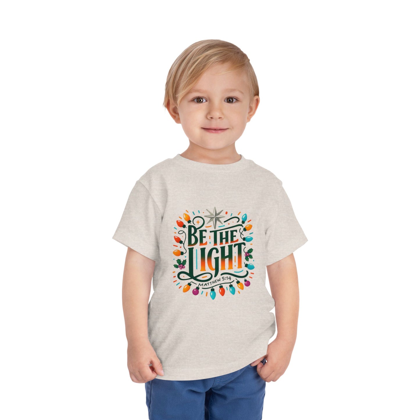 Christmas Toddler Tee - BE THE LIGHT, Matthew 5:14