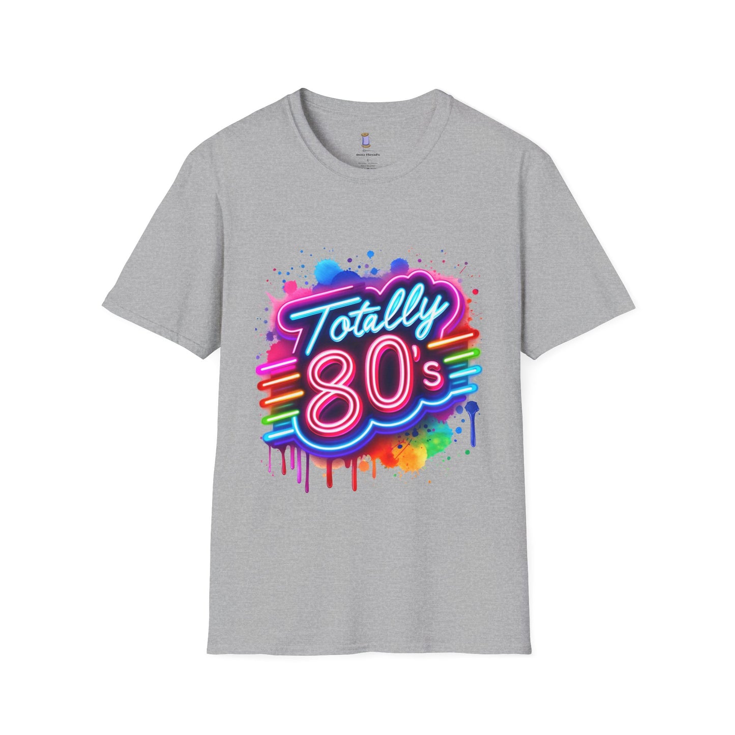 Totally 80s Unisex Softstyle T-Shirt – Retro Vintage Tee, Nostalgic Gift, Party Shirt, Perfect for 80s Theme Events, Festival Wear