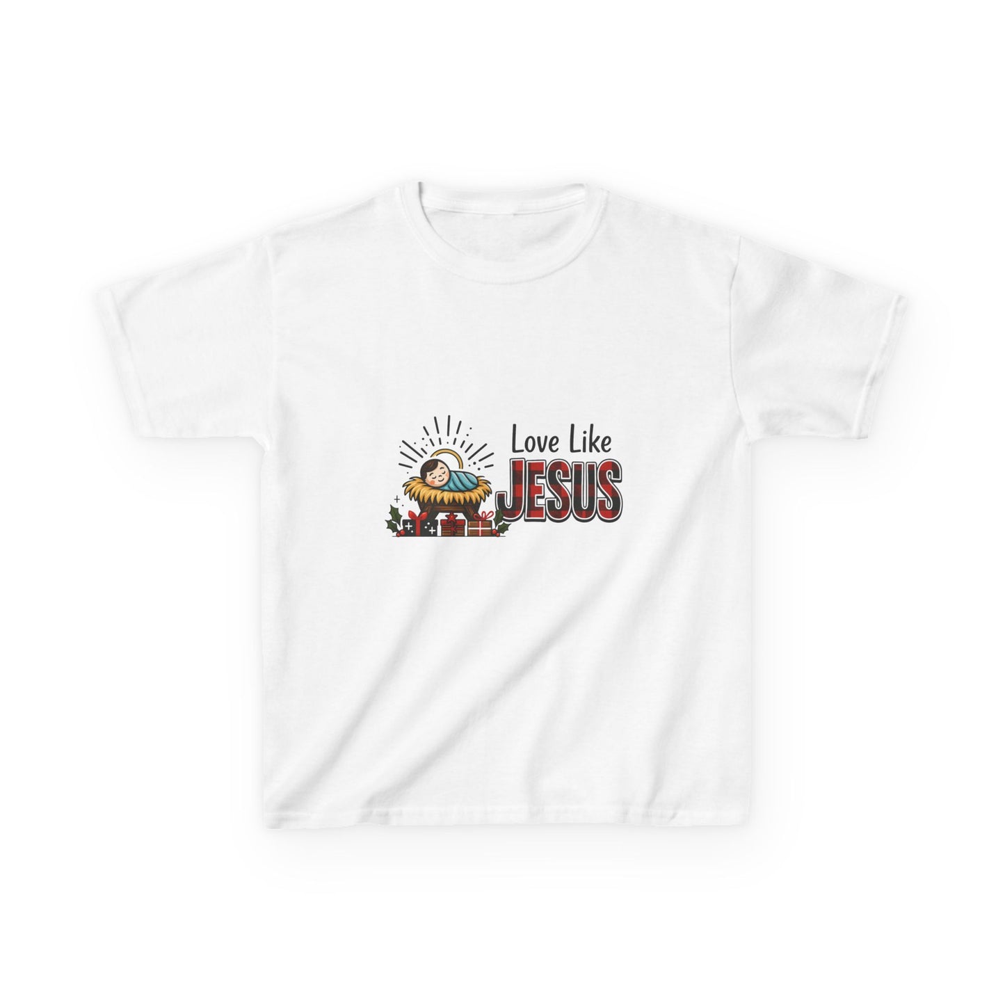 Jesus & Dino Christmas Tee: Love Like JESUS