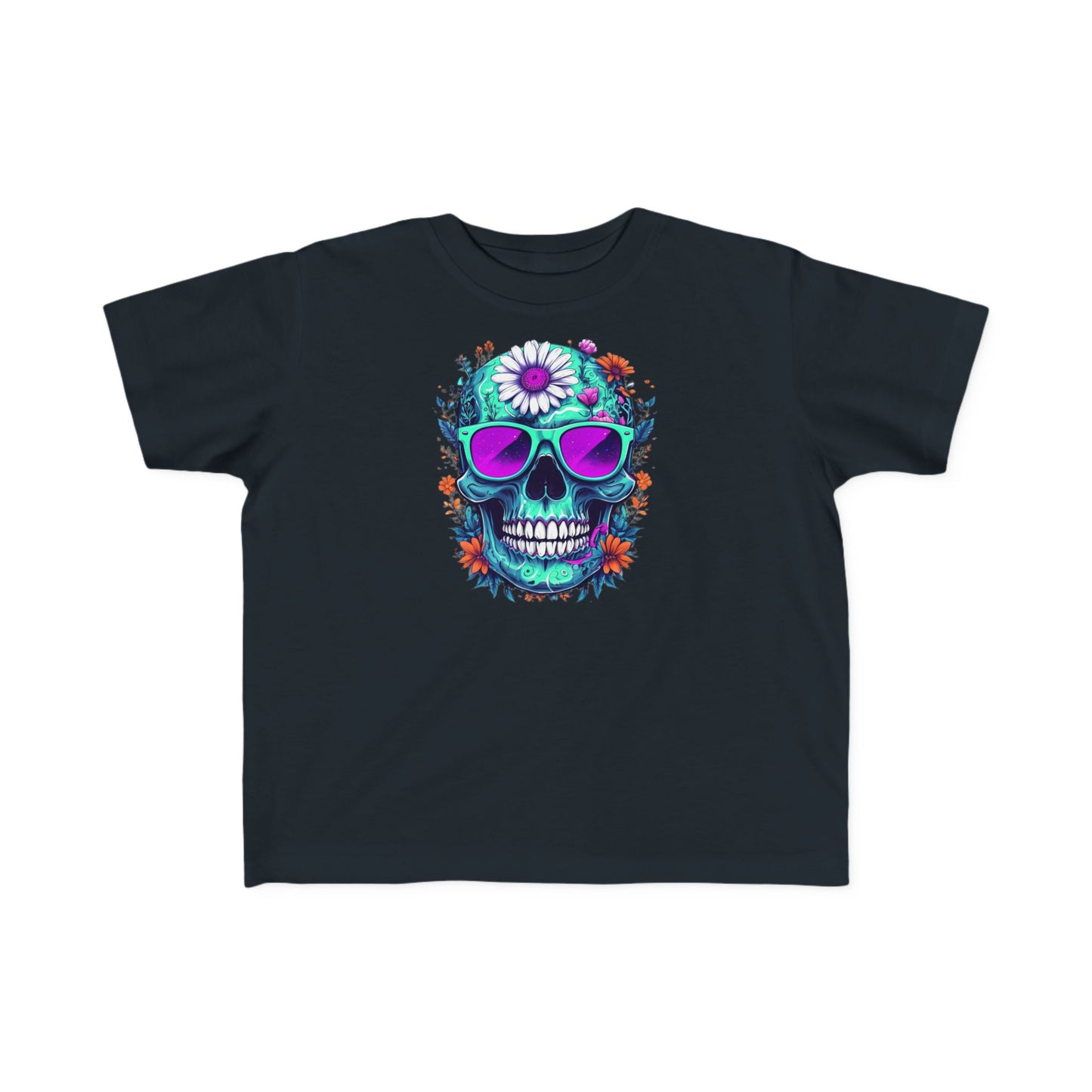 Colorful Skull Toddler Tee – Fun Kids T‑Shirt for Summer, Halloween & Vacation