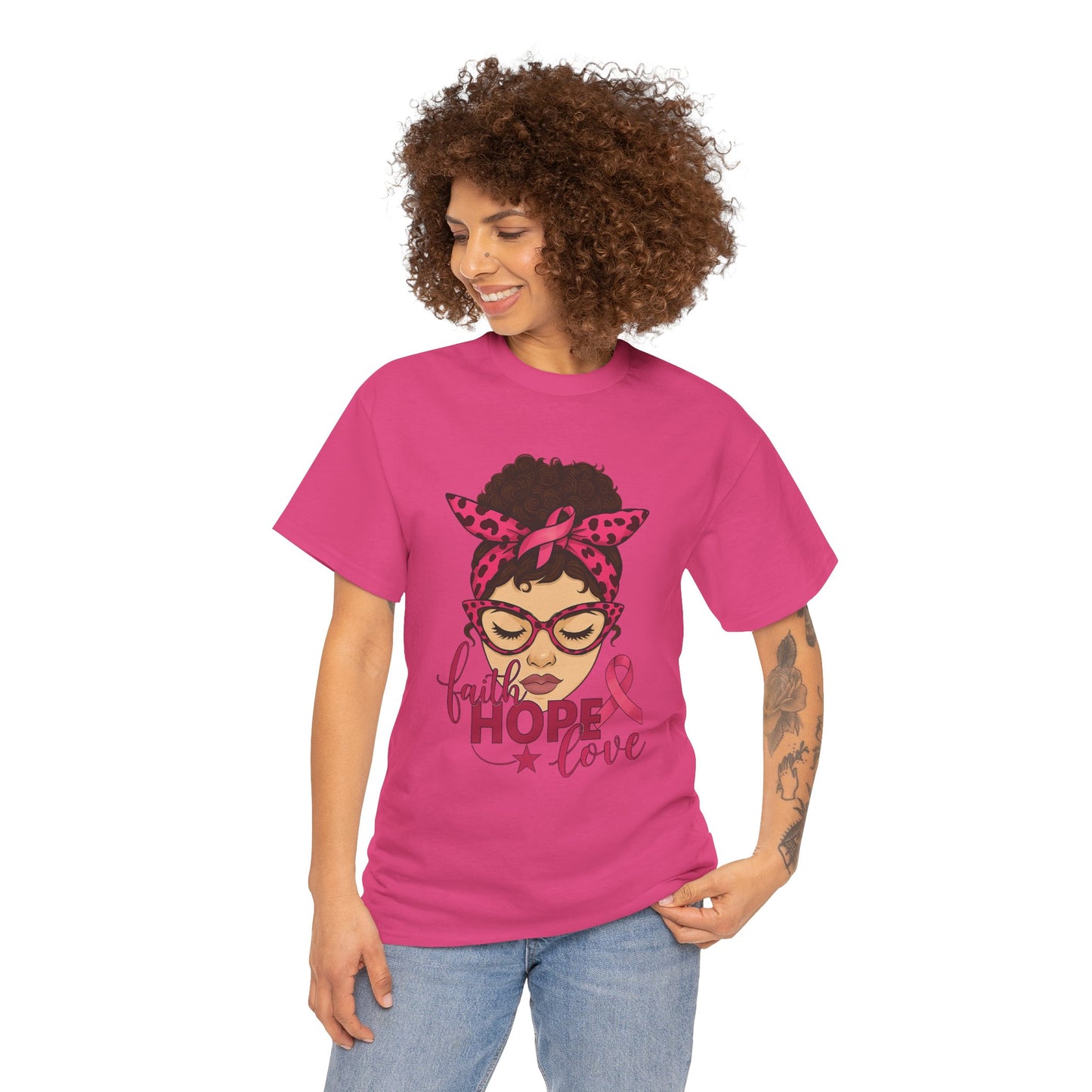 Hope, Faith, Love: Breast Cancer Awareness Tee