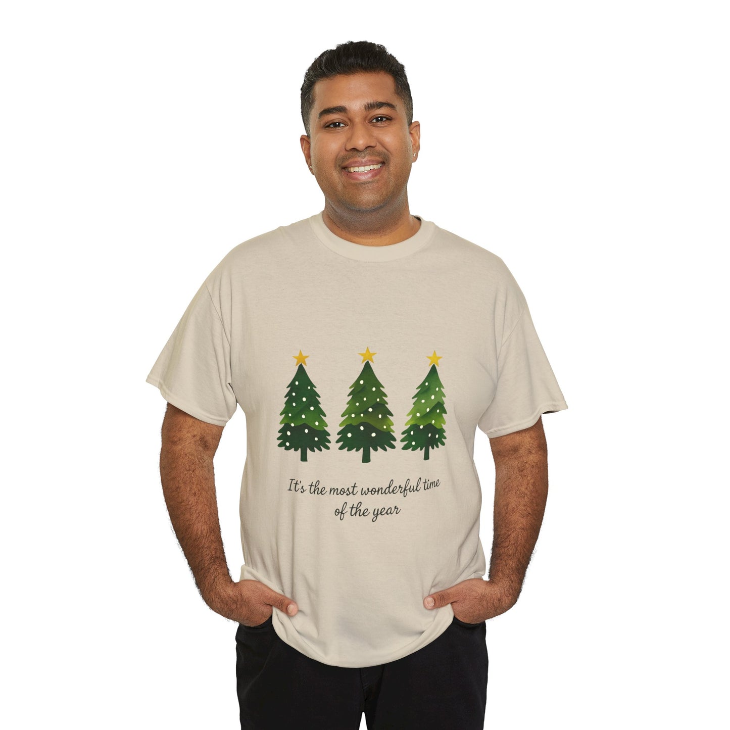 Christmas Tee - Festive Watercolor Trees Holiday Shirt