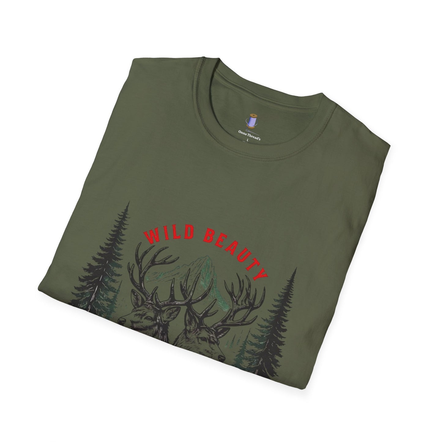 Wild Beauty Deer T-Shirt, Nature Lover Tee, Wildlife Gift, Unisex Tee, Rustic Home Décor