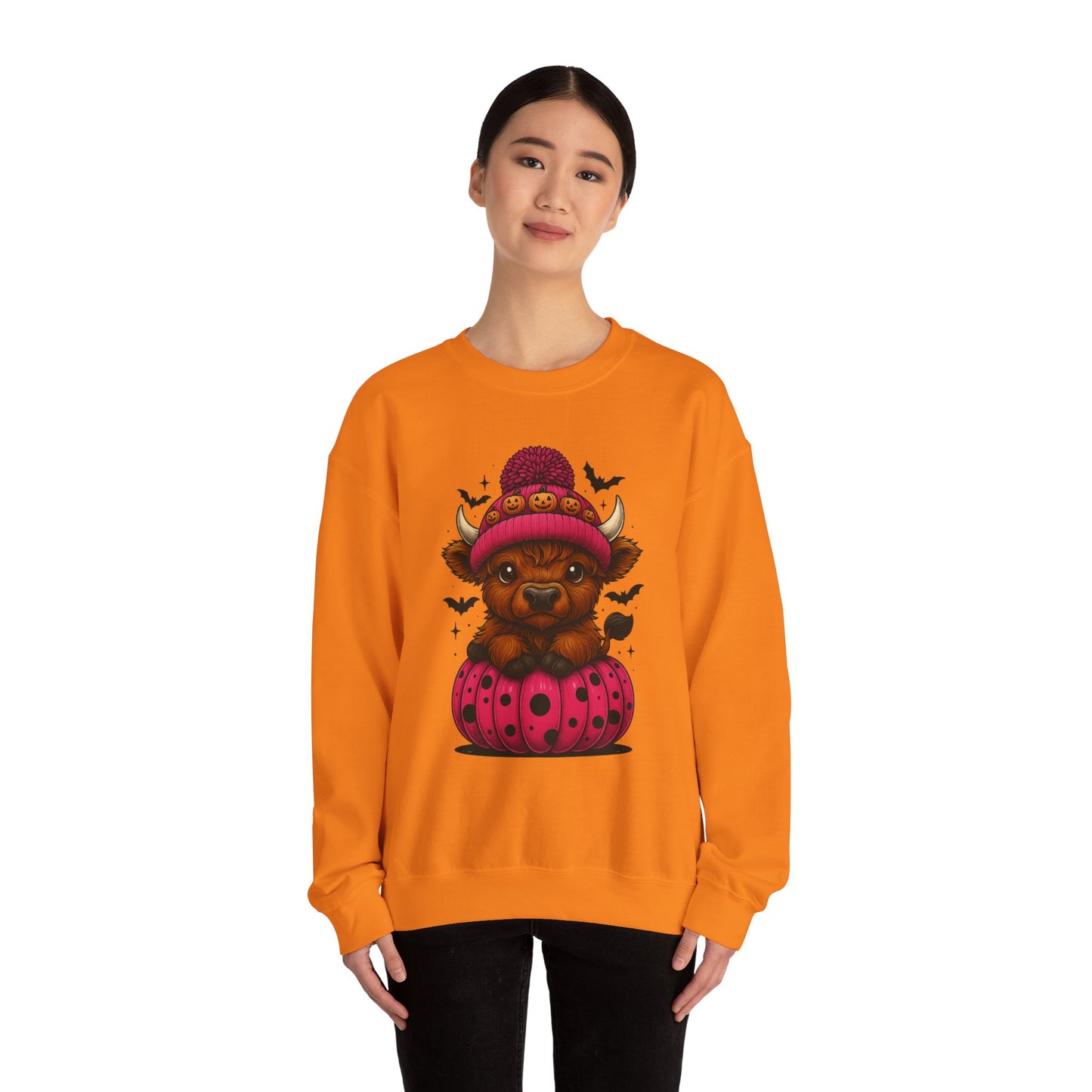 Highland Cow Halloween Sweatshirt - Cute Fall Vibes