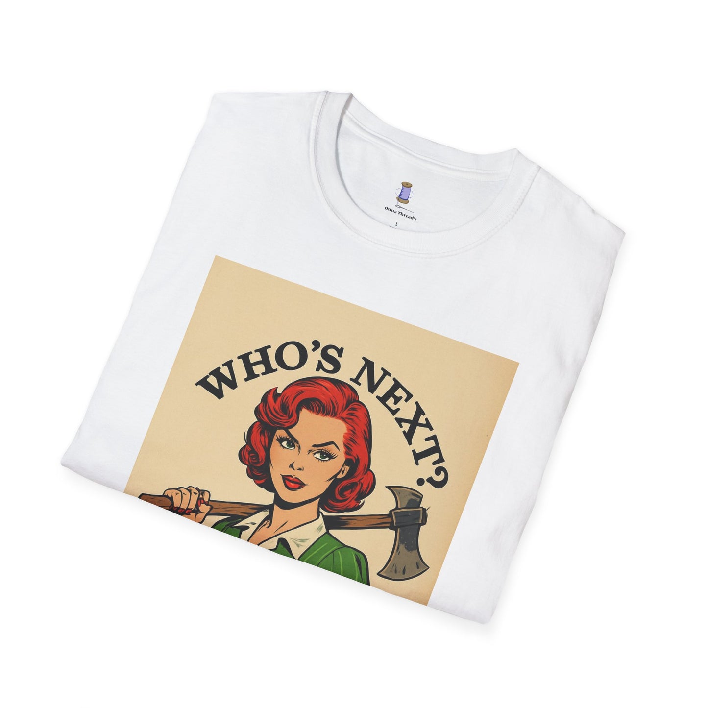 Bold Retro Graphic Tee - 'Who's Next?'