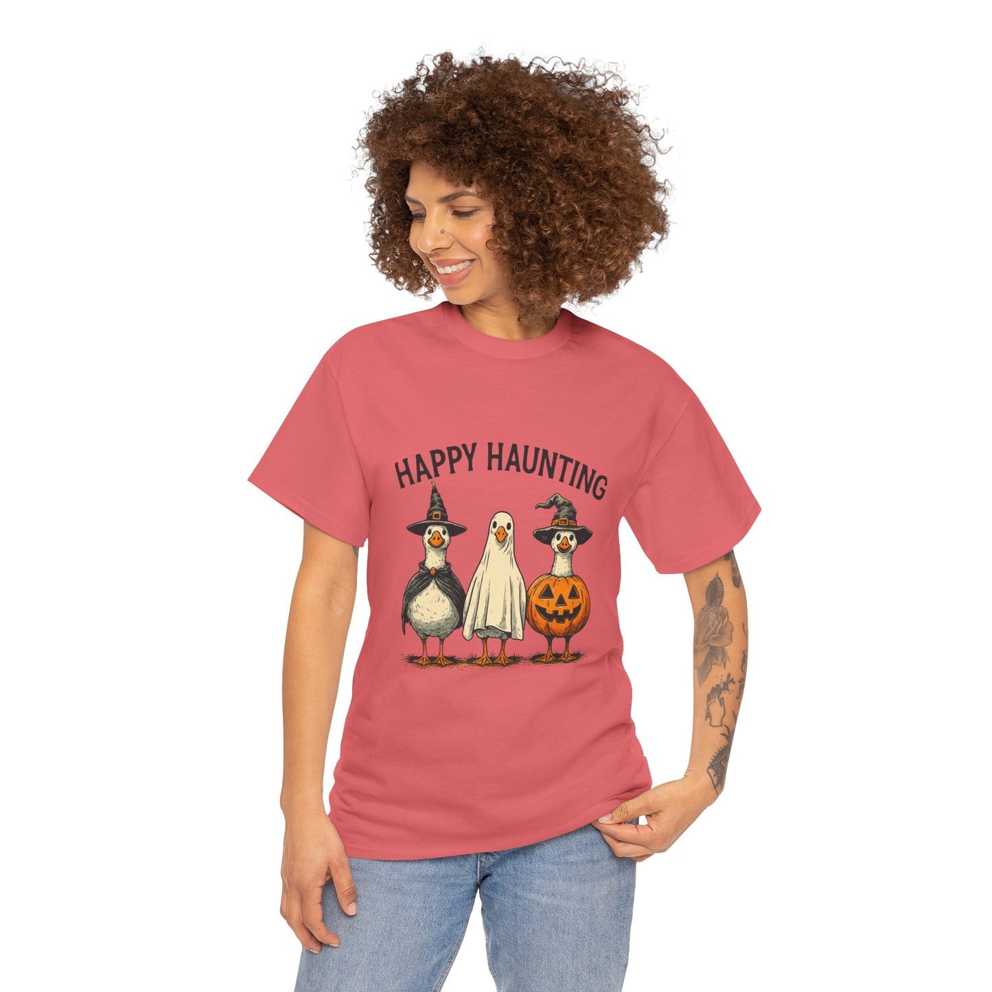 Happy Haunting Geese Halloween Tee