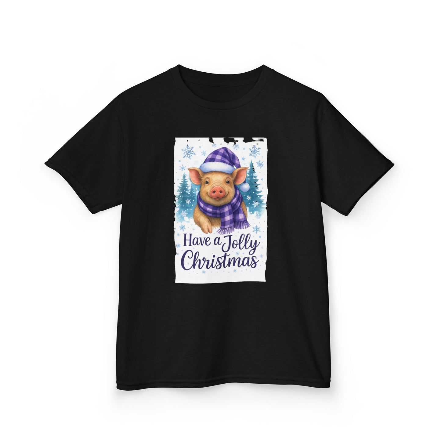 Jolly Pig Christmas Tee - Kids Holiday Shirt