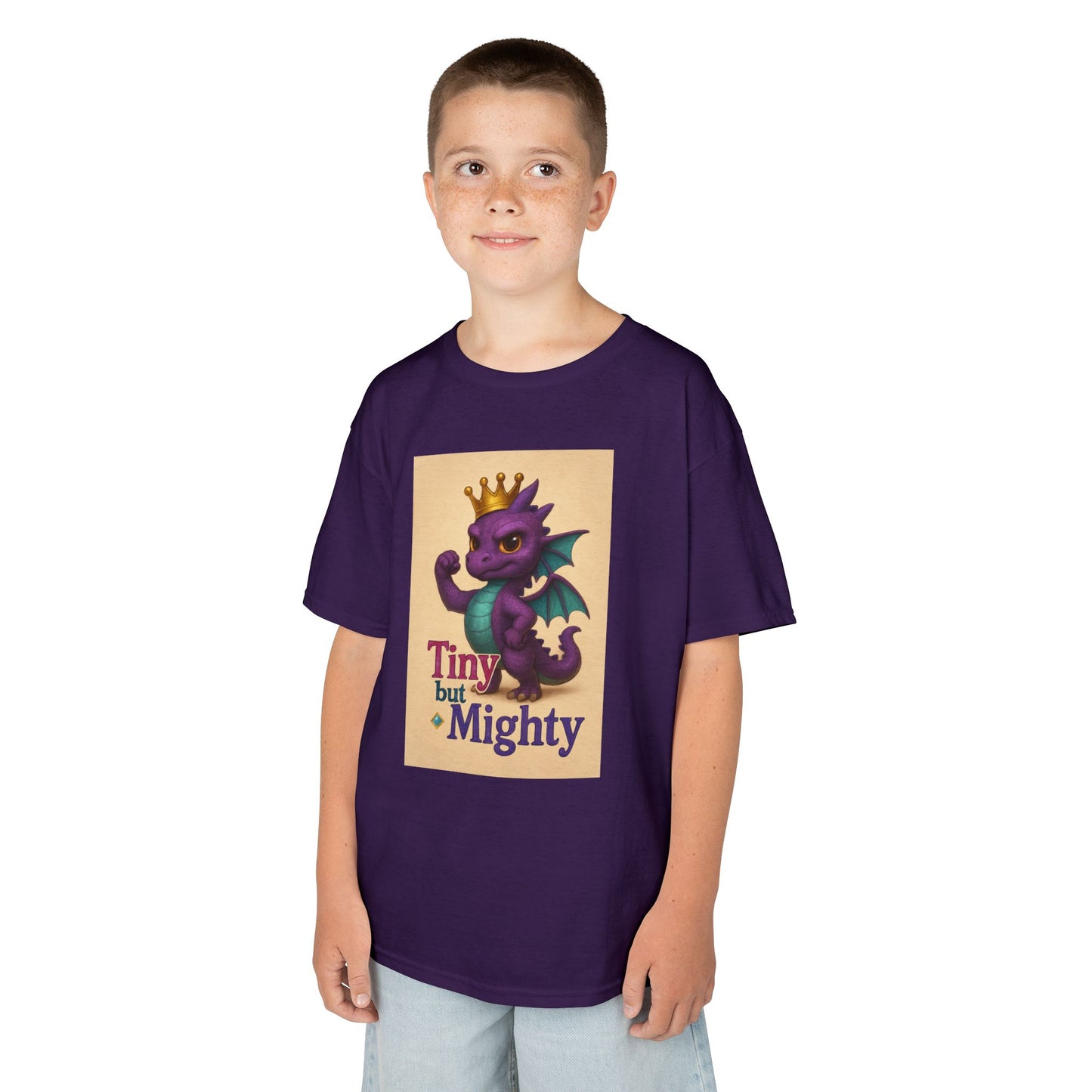 Kids Dragon Tee, Fun Kids T-Shirt, Tiny but Mighty Shirt, Unique Kids Apparel, Gift for Young Adventurers, Cute Dragon Design