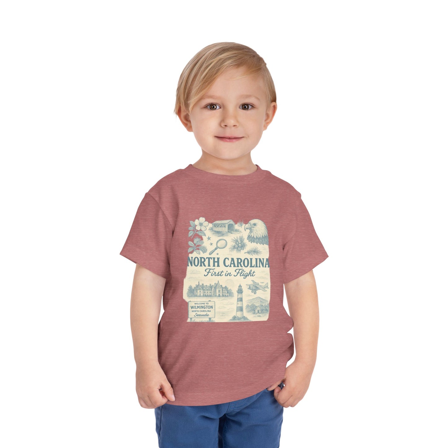 Toddler Tee - NC Landmarks Vintage First in Flight Design