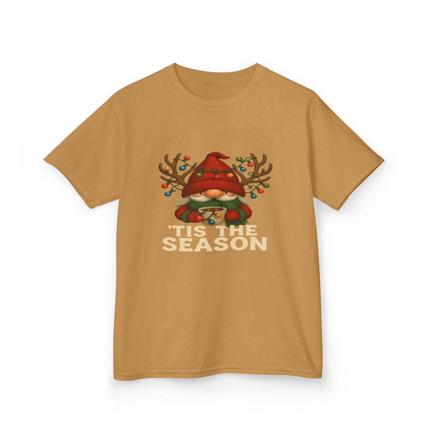 Gnome Dino 'Tis The Season Kids Christmas Tee