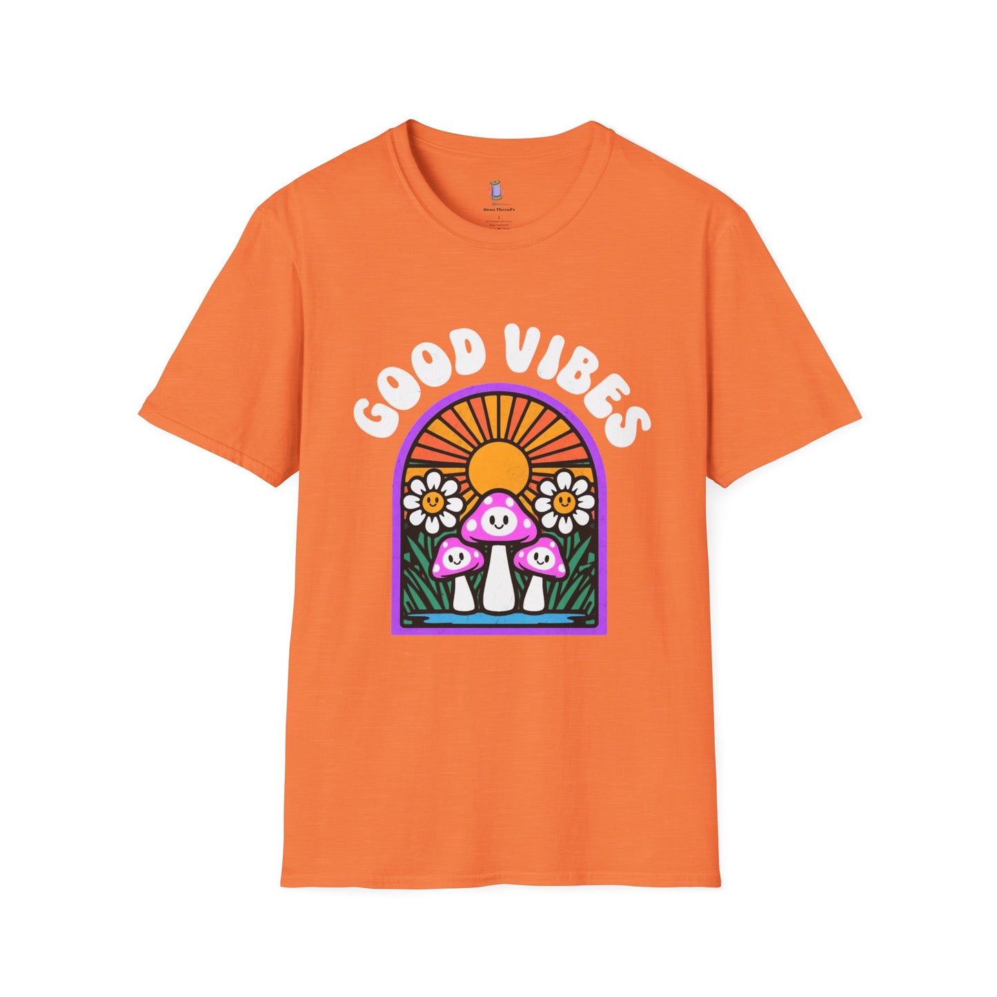 Good Vibes Unisex Softstyle T-Shirt | Retro Graphic Tee | Summer Vibe Shirt | Festival Fashion | Relaxed Fit Casual Top