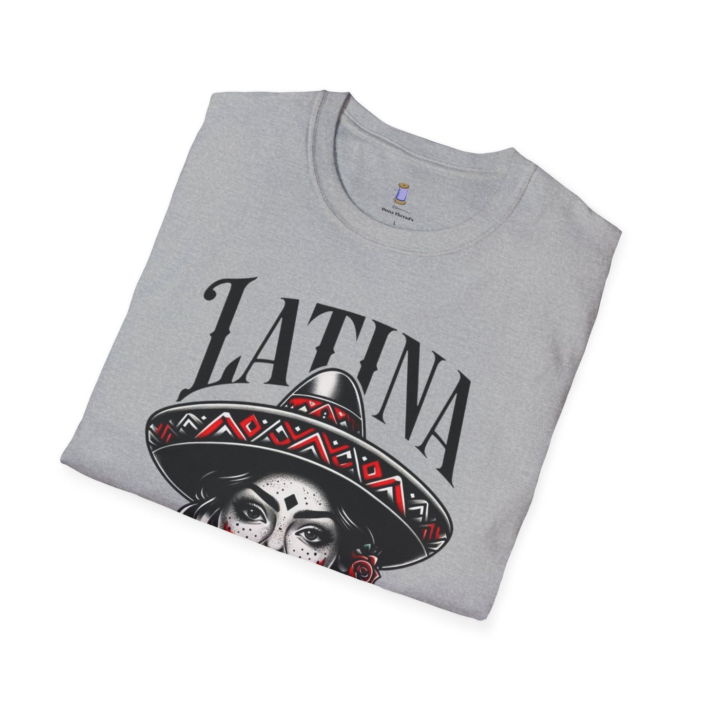 Latina Floral Graphic T-Shirt, Casual Wear, Cultural Pride Tee, Fashion for Latinas, Gifts for Her, Summer Style