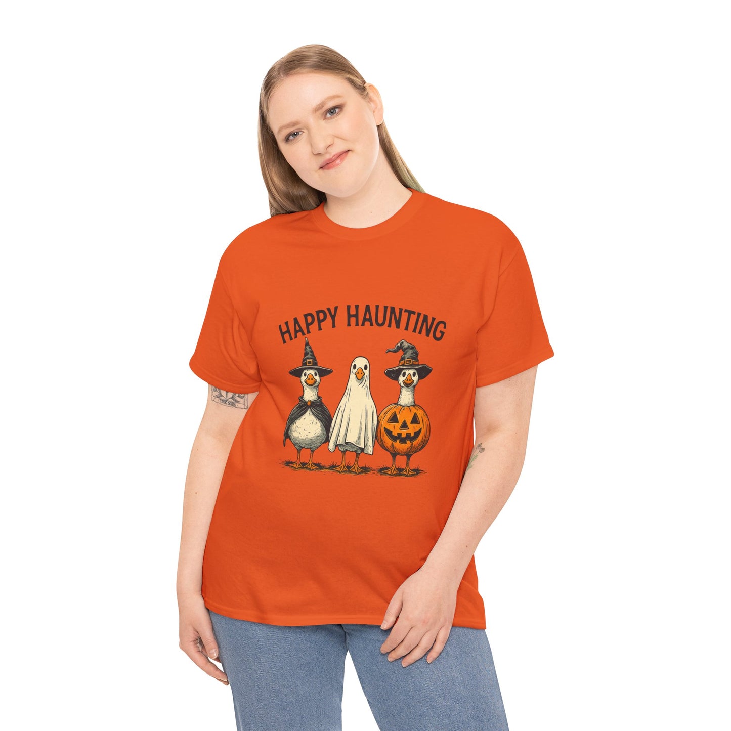 Happy Haunting Geese Halloween Tee