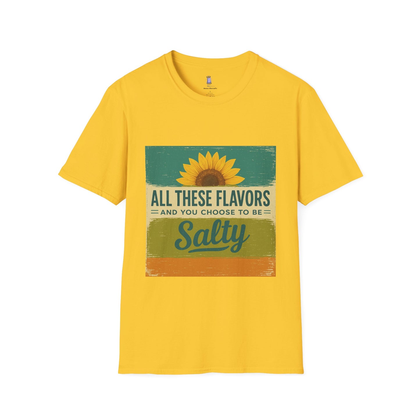 Sunflower Salty T-Shirt: Unisex Softstyle Tee for Sunshine Lovers, Casual Wear, Birthday Gift, Summer Vibes, Relaxed Style