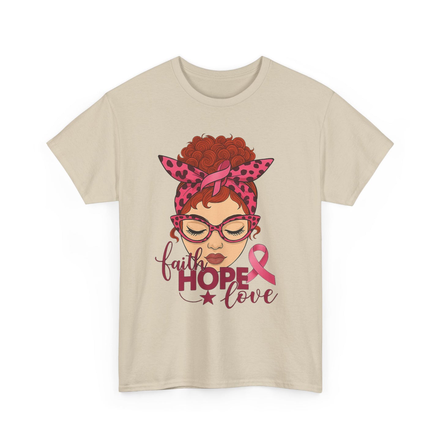 Hope, Faith & Love: Pink Ribbon Awareness Tee