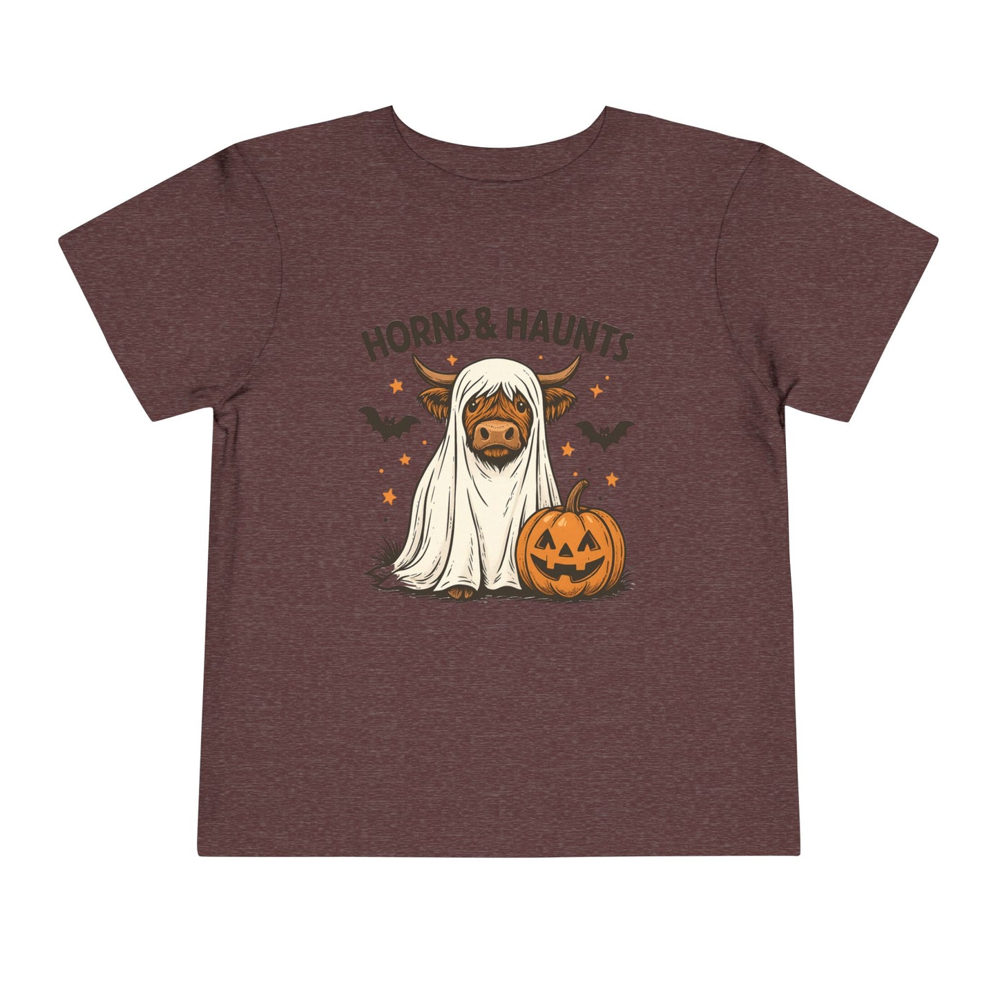 Horns & Haunts Highland Cow Toddler Halloween Tee