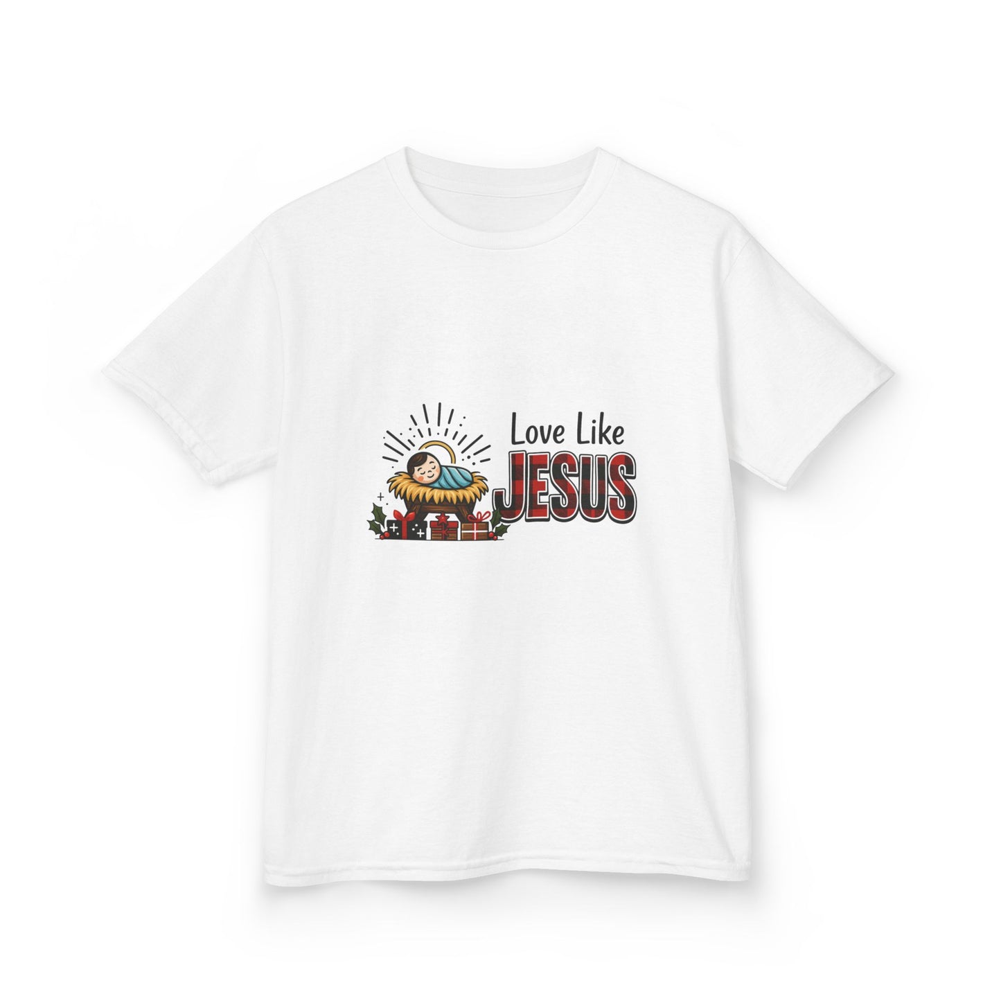 Jesus & Dino Christmas Tee: Love Like JESUS