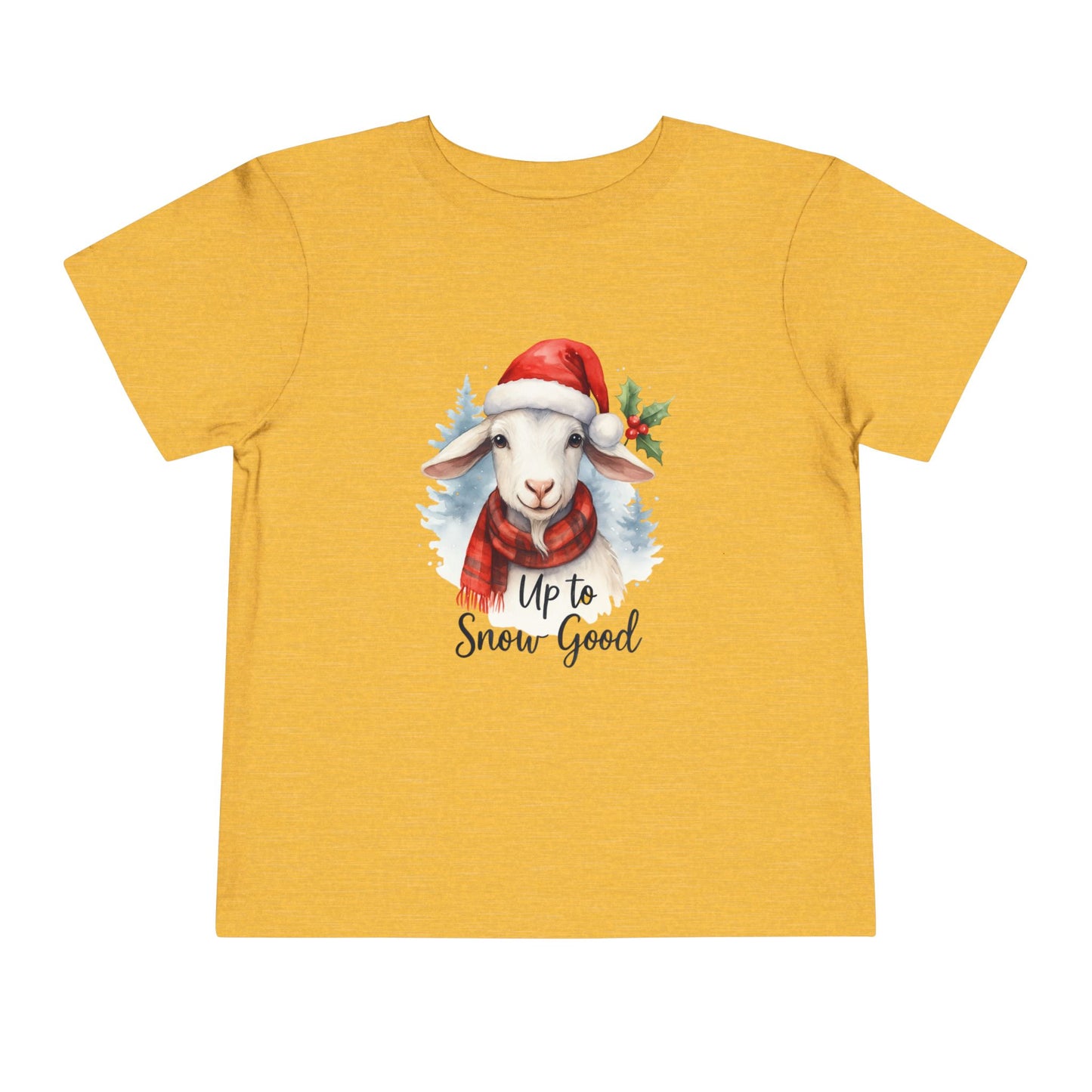 Up to Snow Good Goat Toddler Christmas Tee