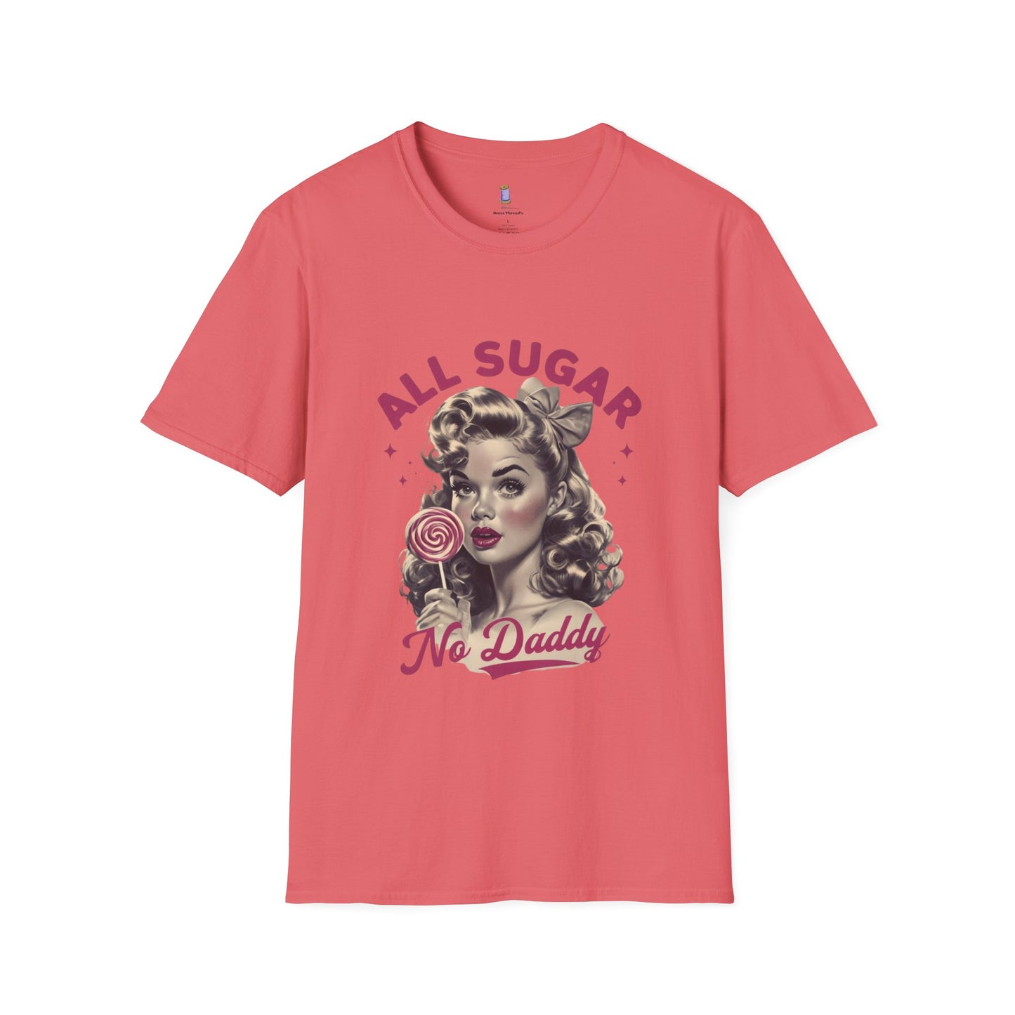 Graphic Tee - All Sugar No Daddy Print Women's Softstyle T-Shirt
