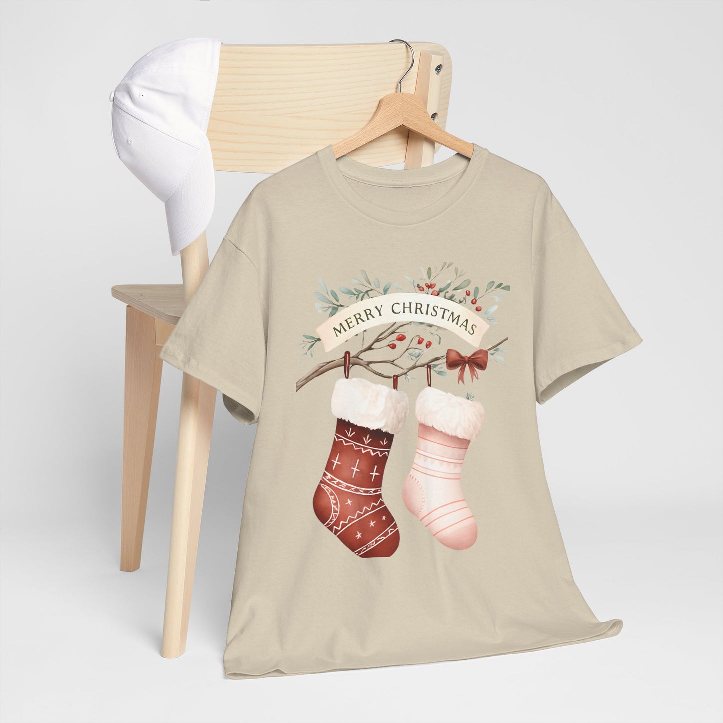 Watercolor Christmas Stocking Tee - Hope & Love