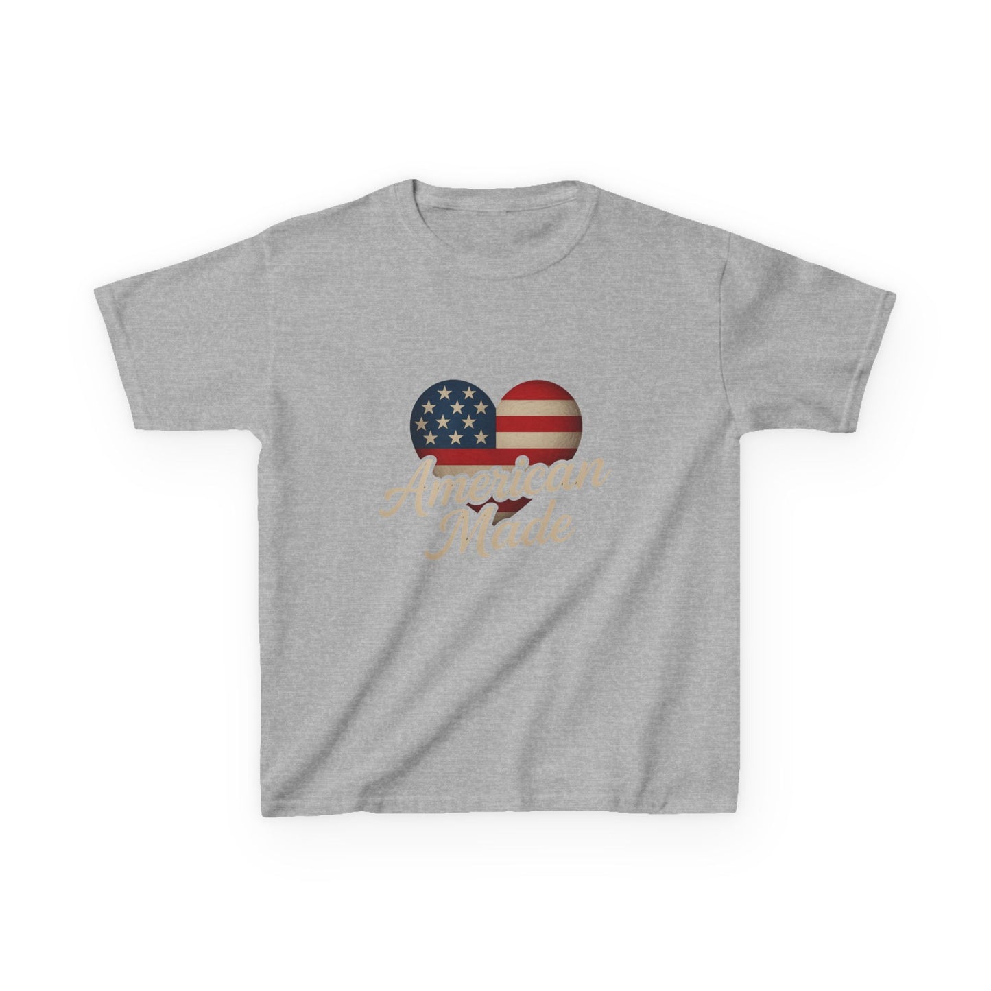 American Made Heart Dinosaur Christmas Kids Tee
