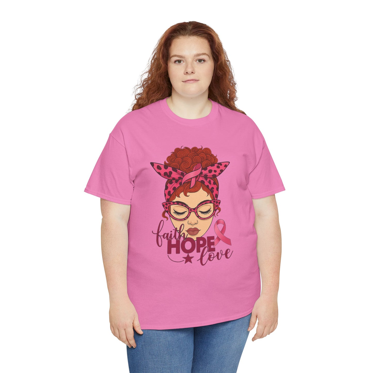 Hope, Faith & Love: Pink Ribbon Awareness Tee