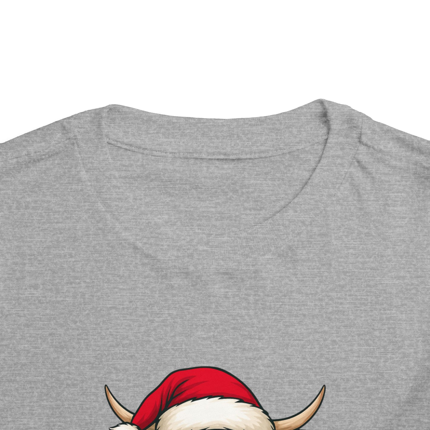 Mooey Christmas Highland Cow Toddler Tee