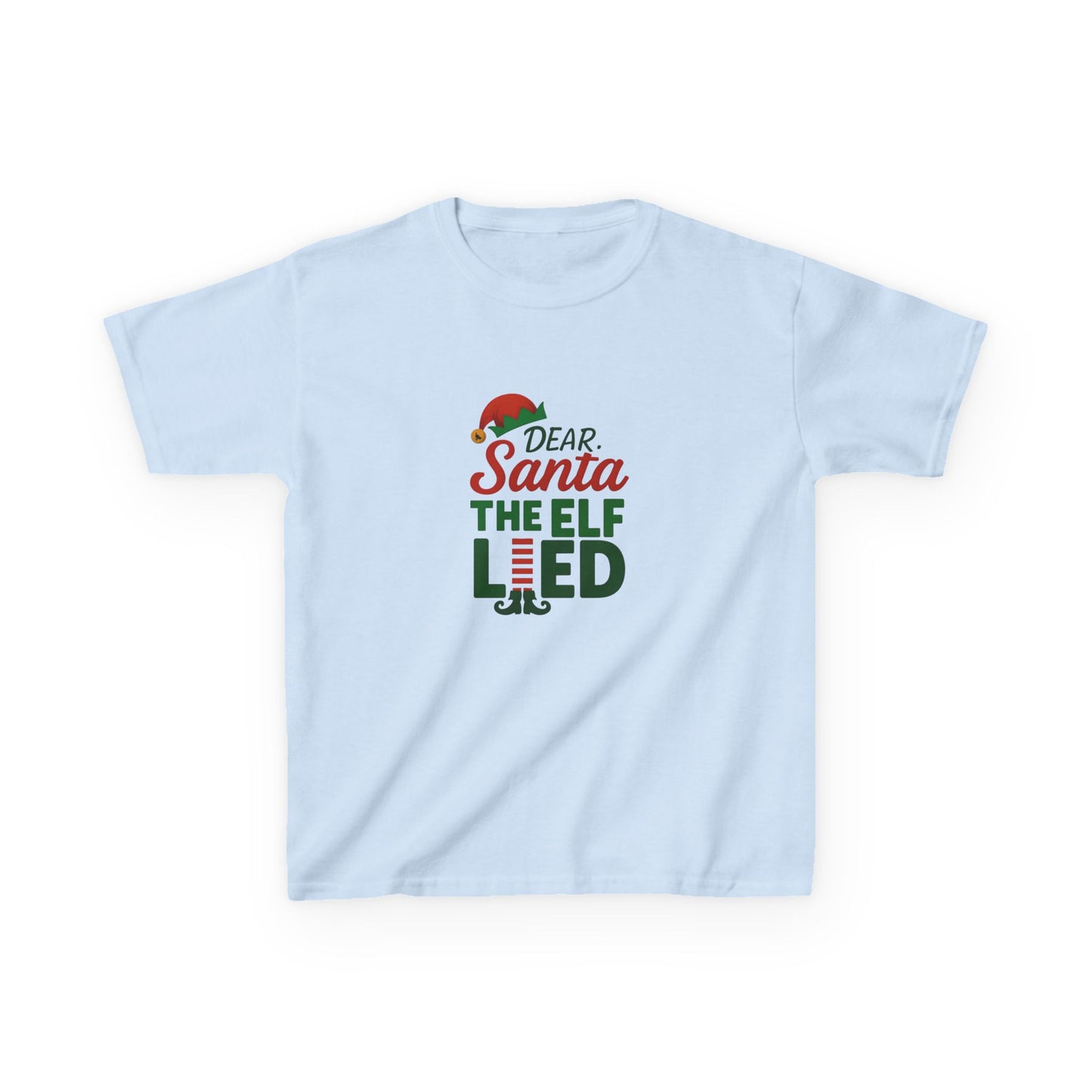 Dear Santa, The Elf Lied! Kids' Christmas Tee