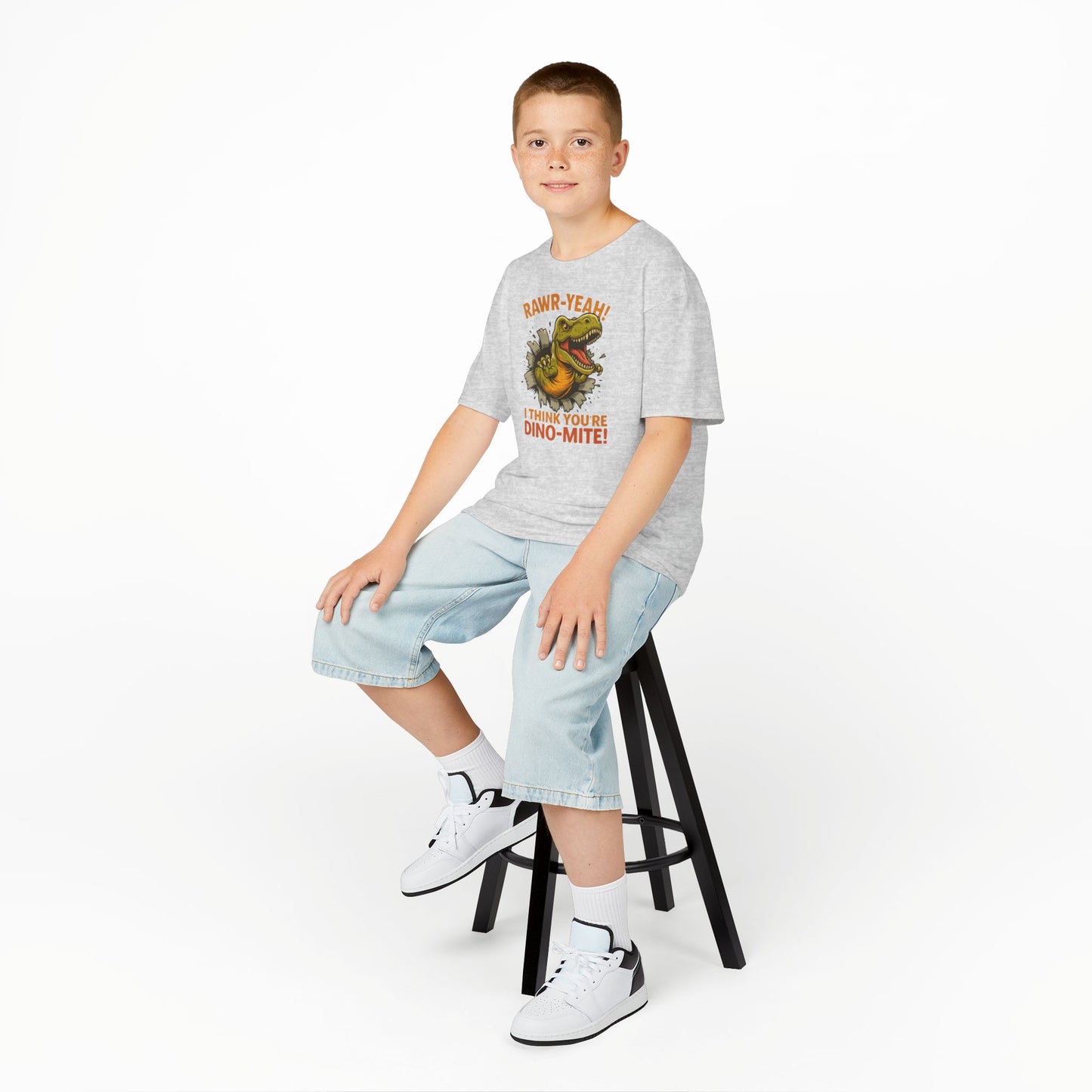 Dino-Mite Kids Tee - Fun Dinosaur T-Shirt for Boys and Girls, Perfect for Birthdays, Everyday Play, Dinosaur Lovers, Casual Wear