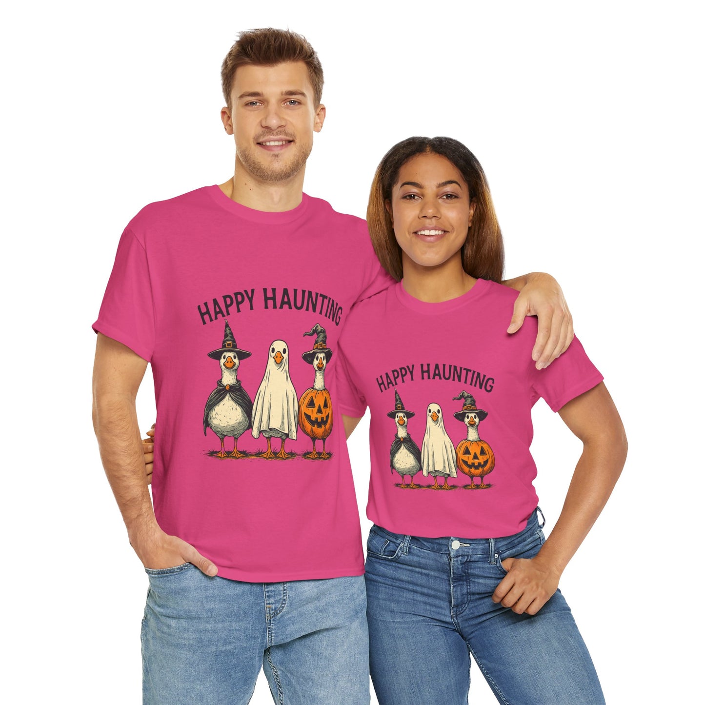 Happy Haunting Geese Halloween Tee