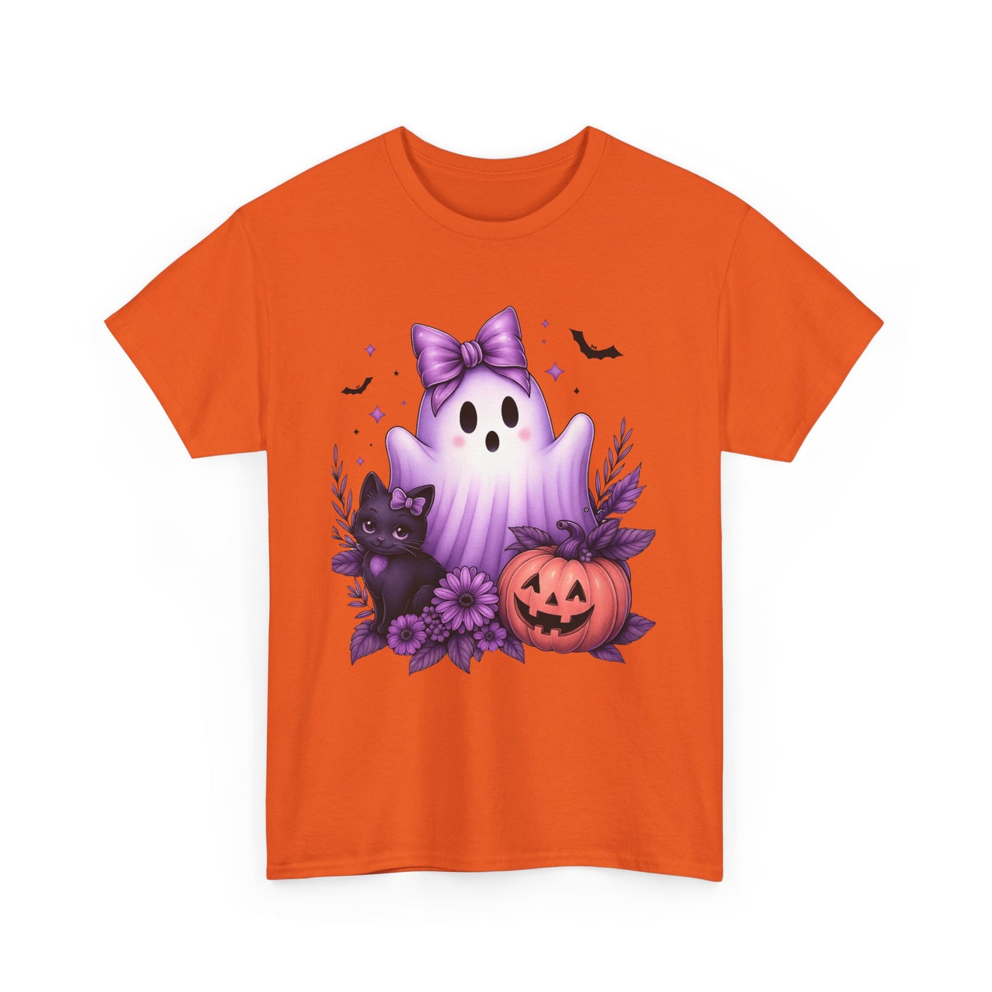 Pastel Halloween Ghost Cat Tee