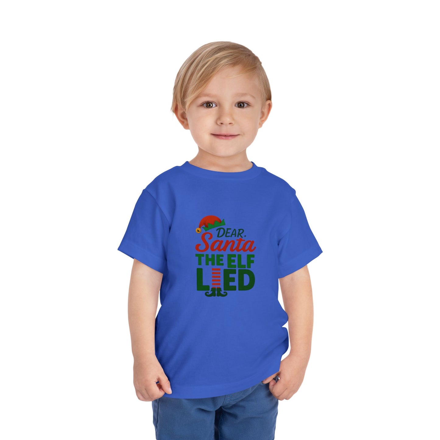 Dear Santa The Elf Lied Toddler Christmas Tee