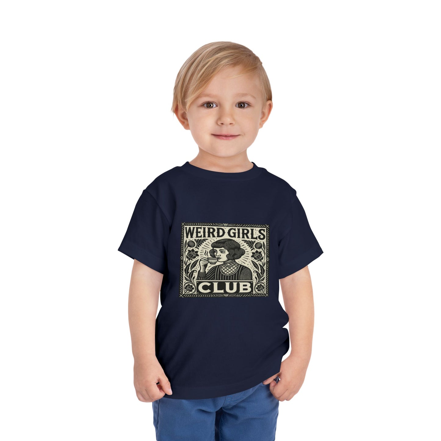 Weird Girls Club Tee - Vintage Linocut Christmas