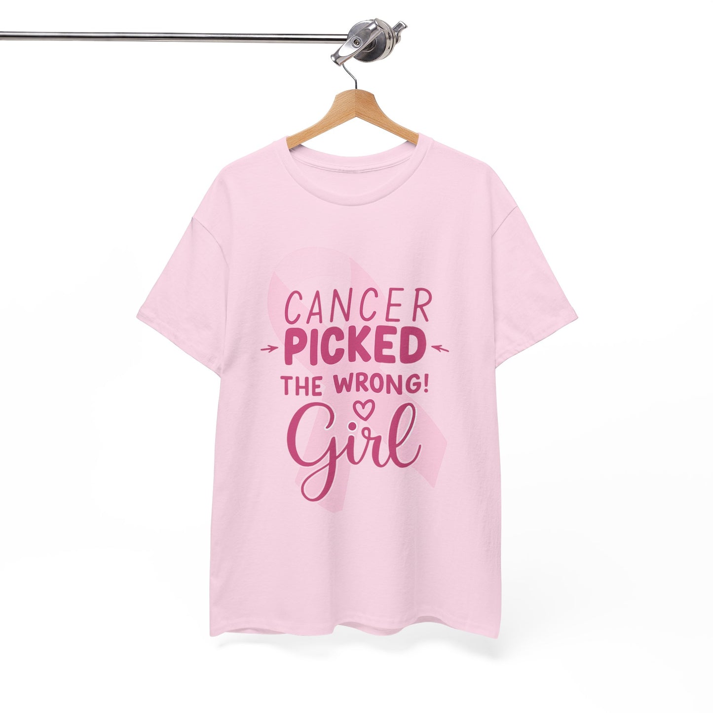 Cancer: The Wrong Picked Girl - Pink Ribbon Tee