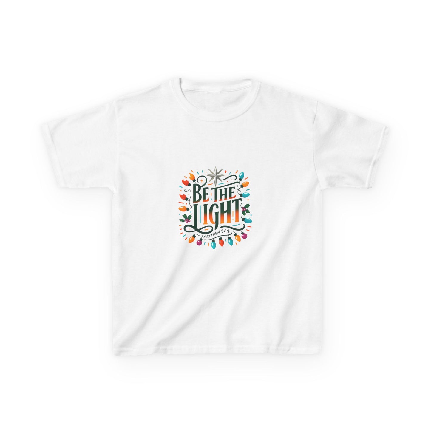 Be the Light Christmas Dinosaur Kids Tee