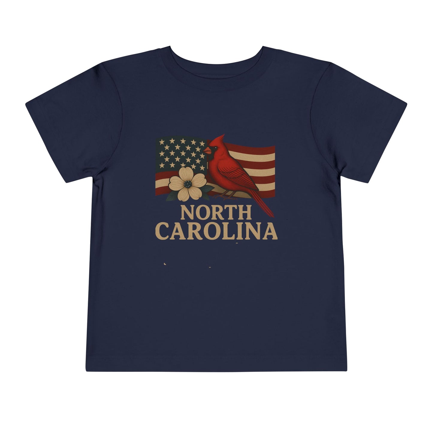 NC Cardinal & Dogwood Toddler Christmas Tee