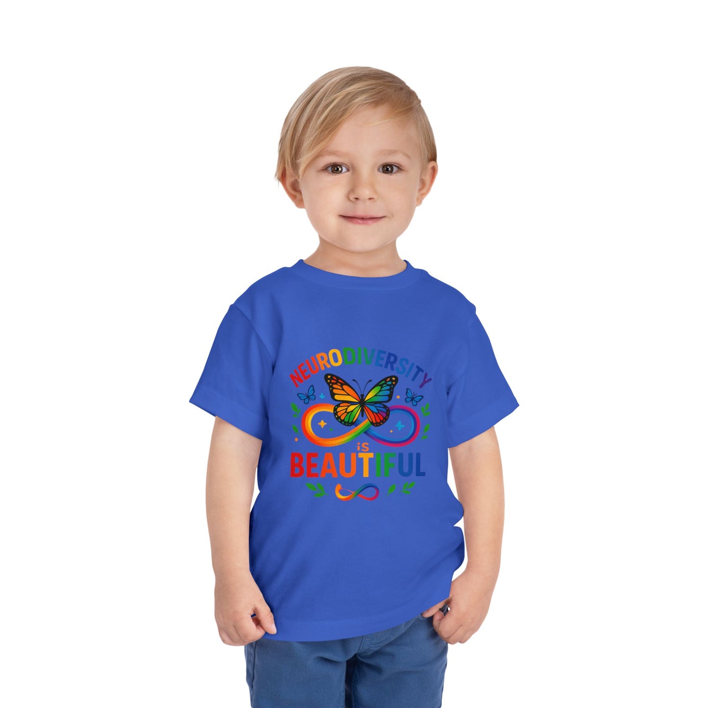 Toddler T-Shirt Colorful Butterfly Rainbow Infinity Symbol Acceptance Shirt