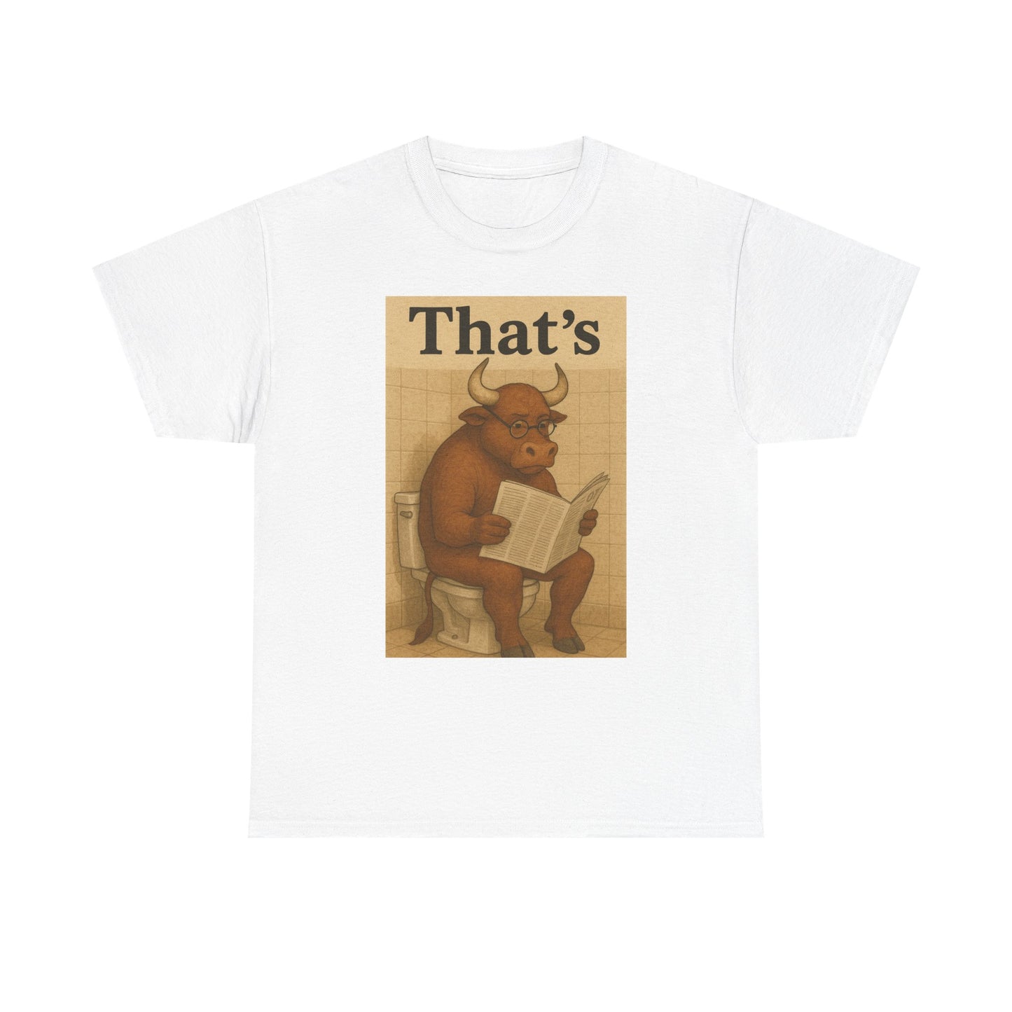 Bull on Toilet Unisex Tee