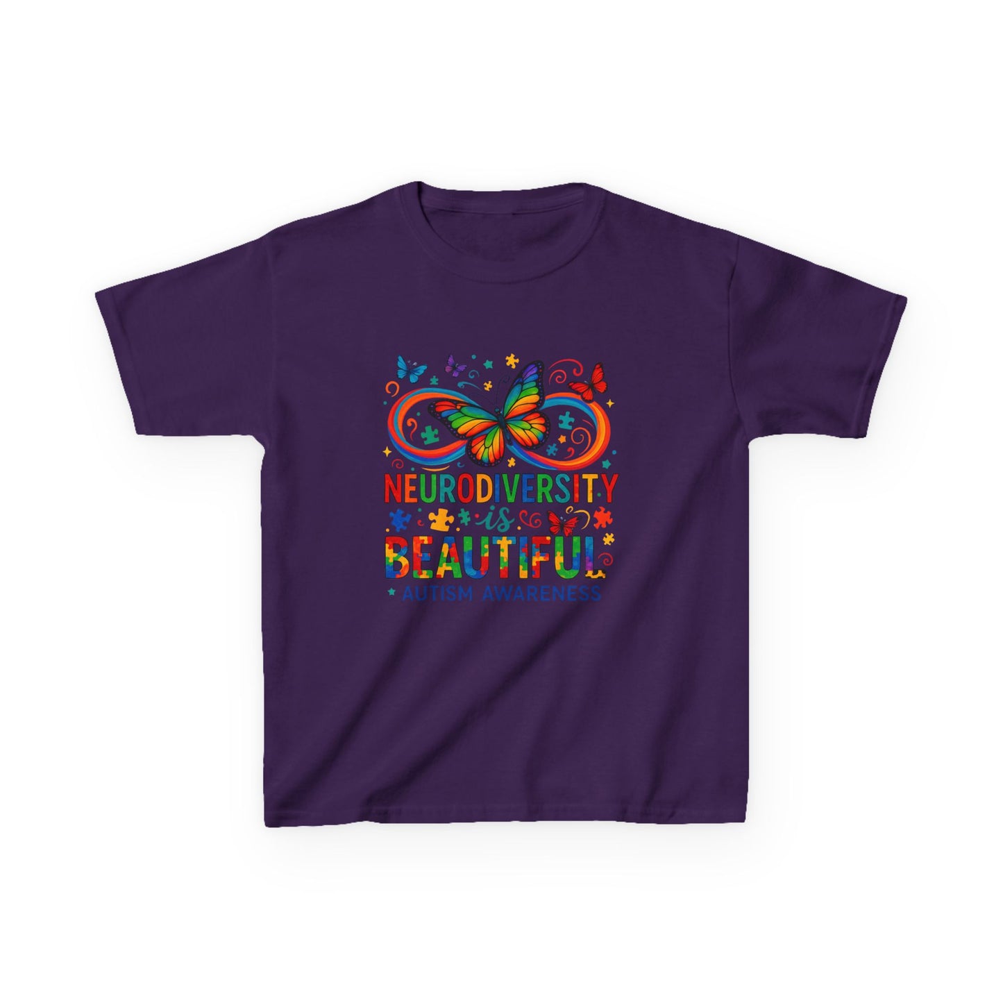Neurodiversity Butterfly Tee - Autism Awareness Kids Shirt