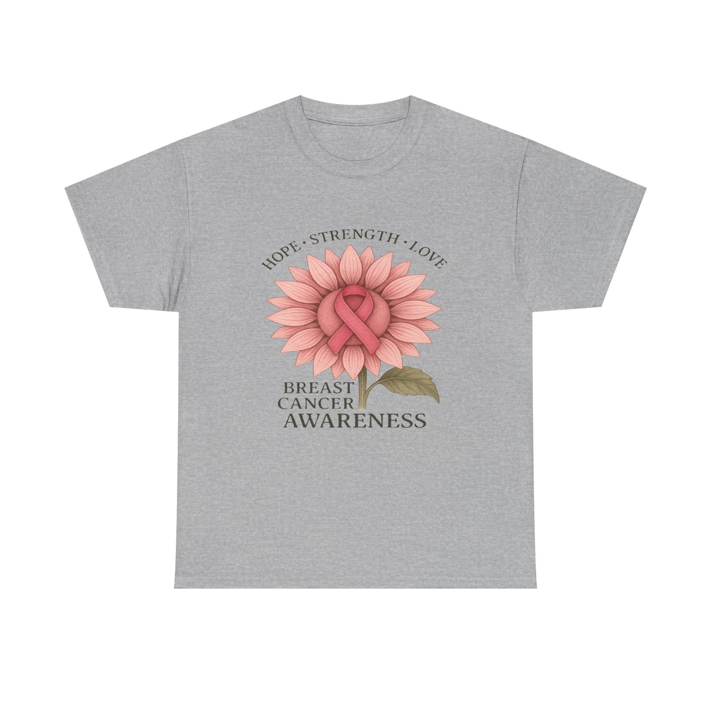 Hope Flower Breast Cancer Awareness Tee
