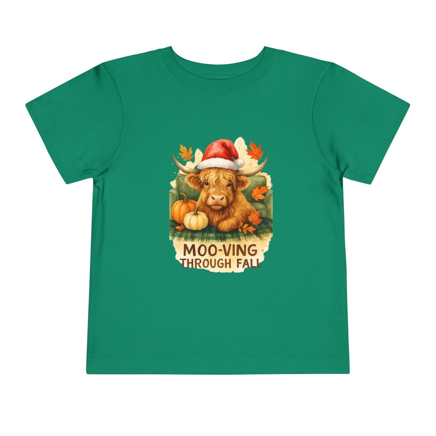 Moo-ving Through Fall Toddler Christmas Tee