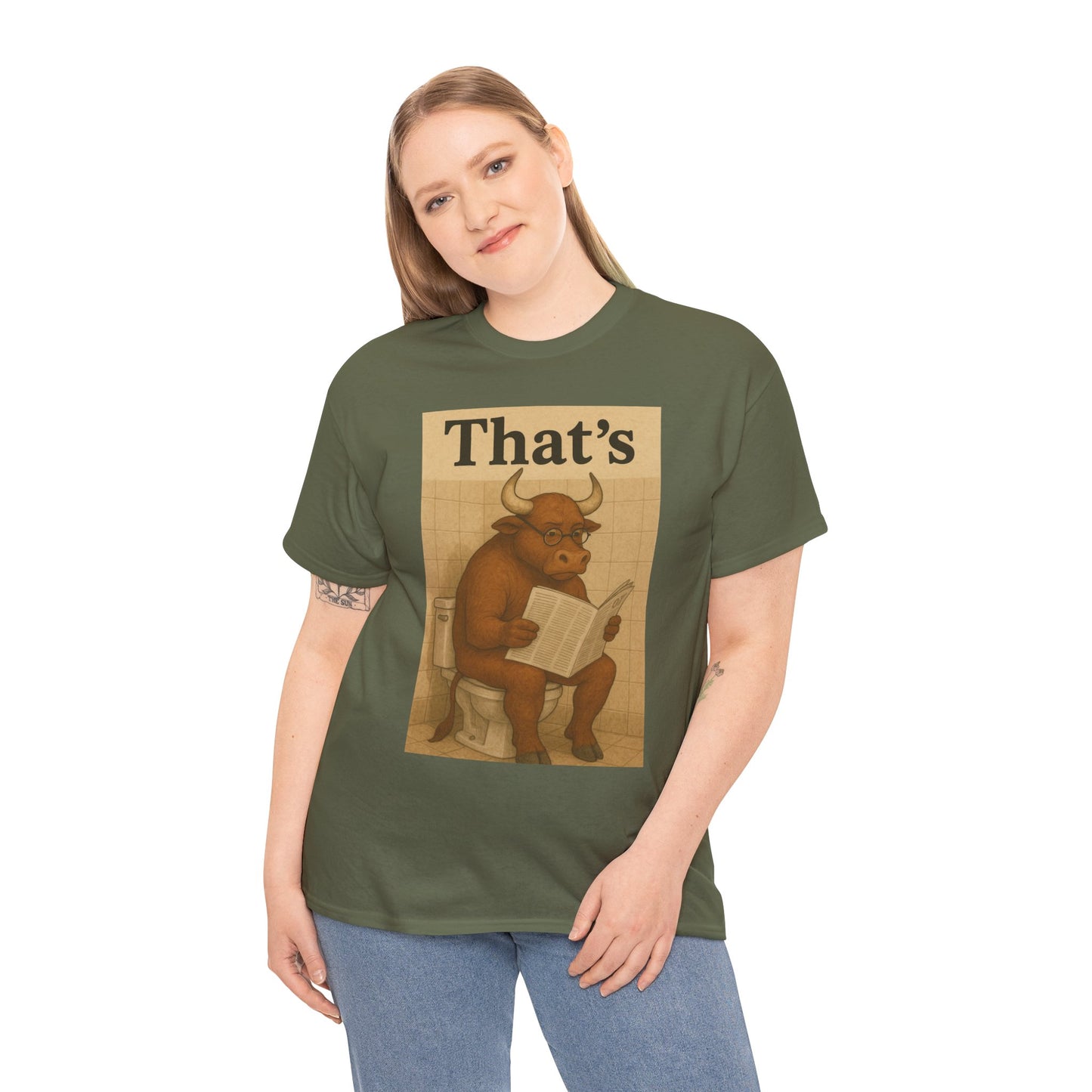 Bull on Toilet Unisex Tee