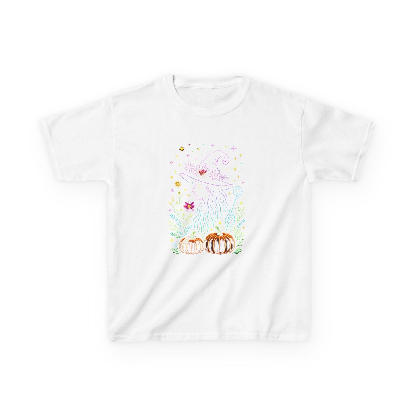Pastel Witch Silhouette Dinosaur Tee - Holiday Fun!