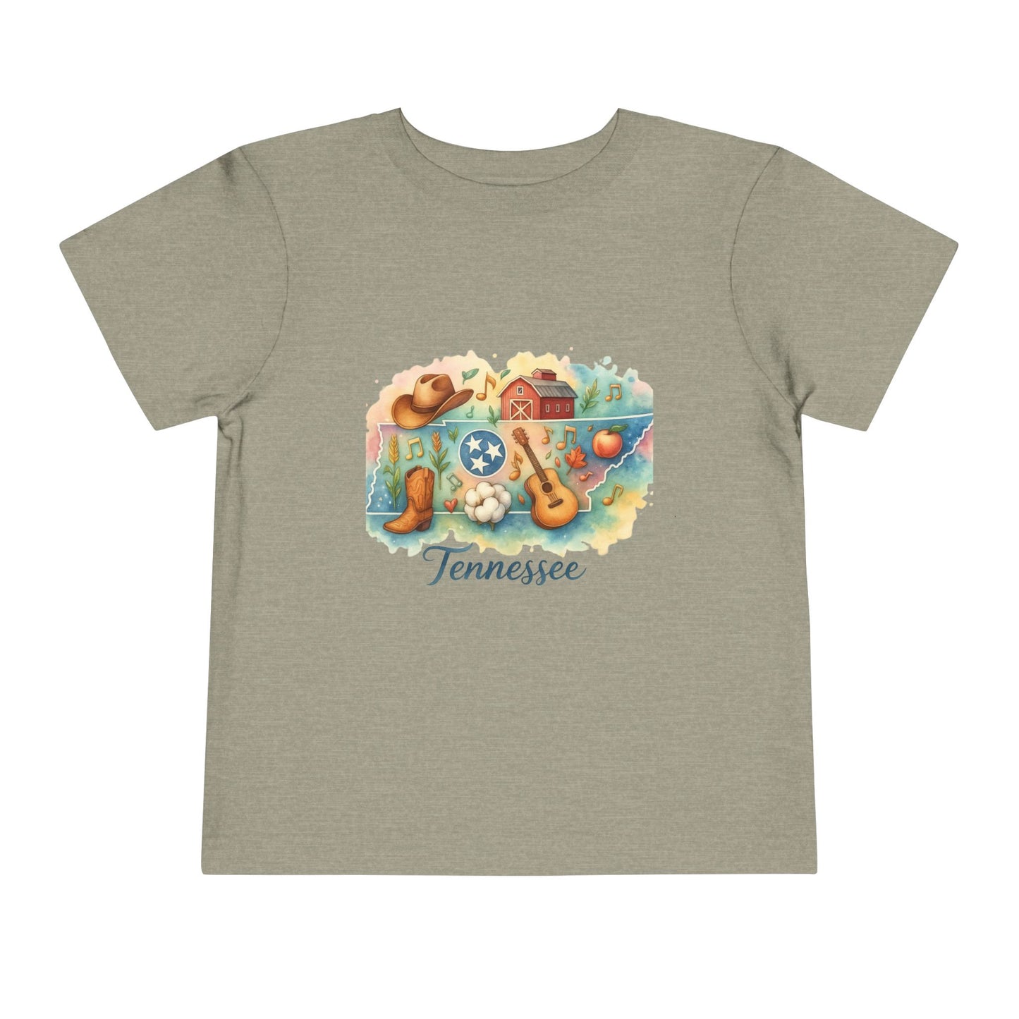 Toddler Tee Tennessee Watercolor Illustration
