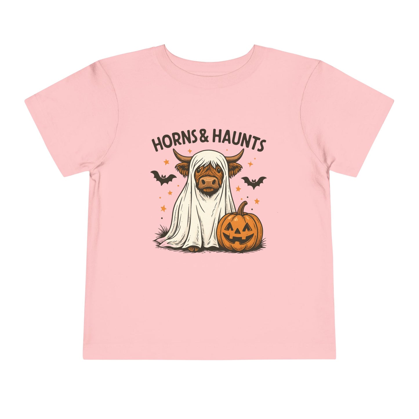 Horns & Haunts Highland Cow Toddler Halloween Tee