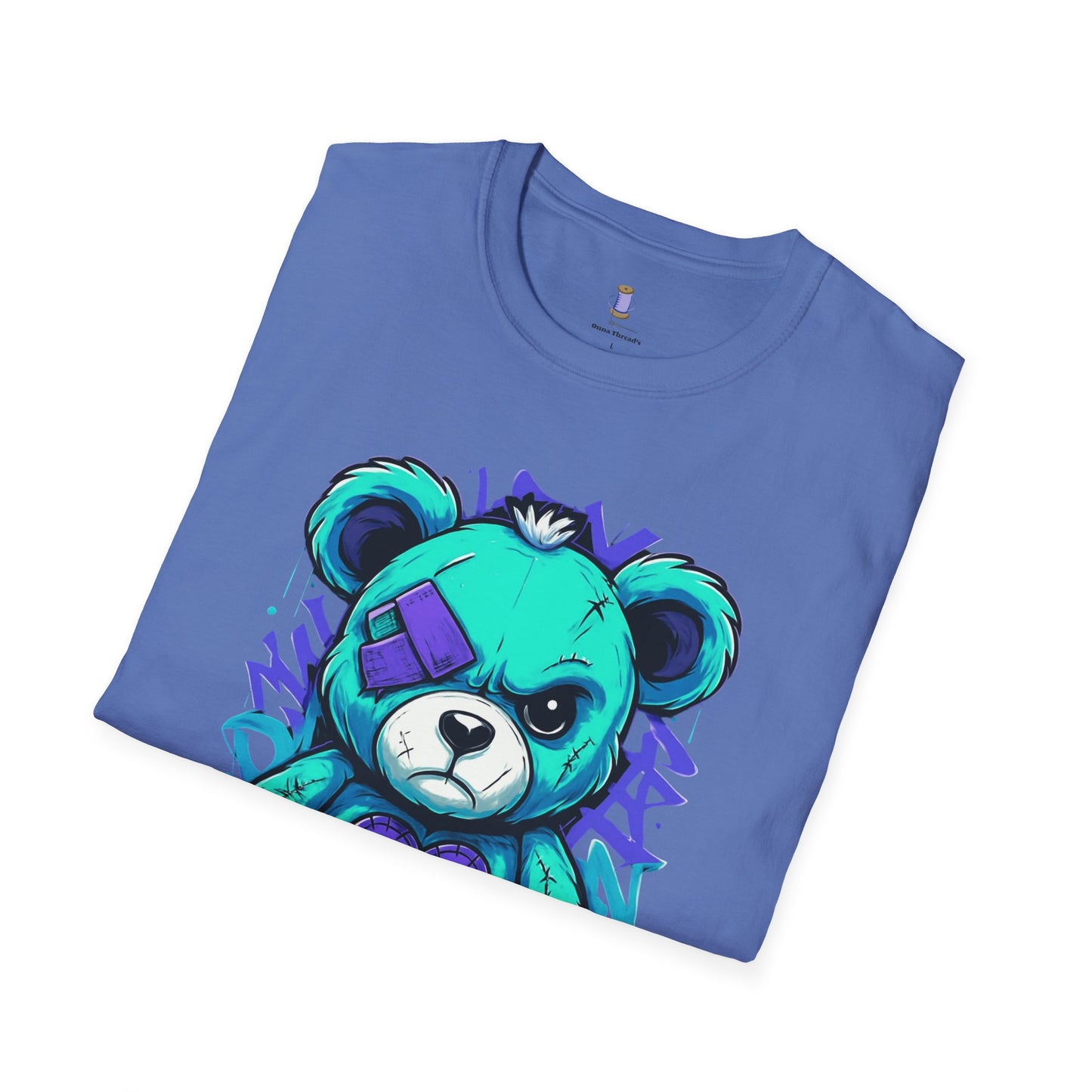 Adorable Grumpy Bear Unisex Softstyle T-Shirt | Cute Graphic Tee, Casual Wear, Gift for Animal Lovers, Birthday Present, Fun Fashion