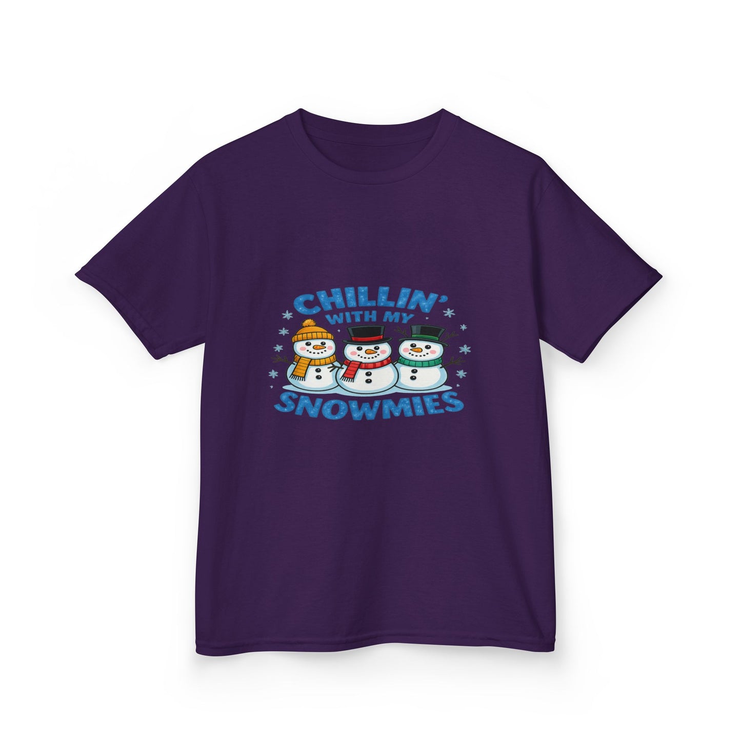Chillin' with My Snowmies Christmas Tee - Kids Holiday Shirt