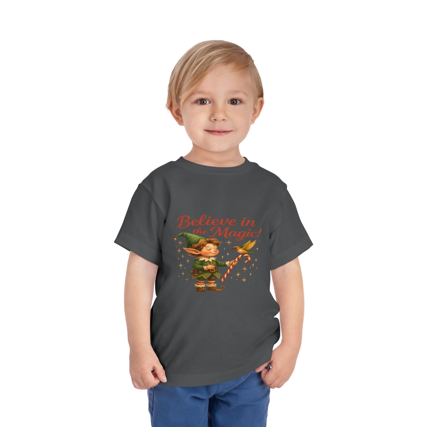Elf & Hummingbird Christmas Tee - Believe in Magic!