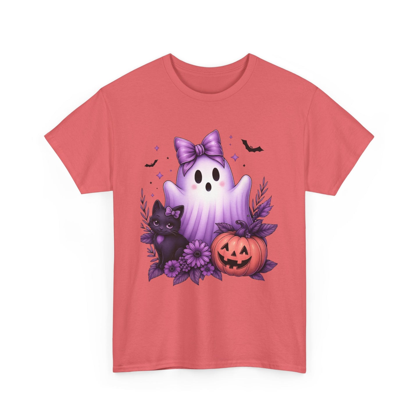 Pastel Halloween Ghost Cat Tee