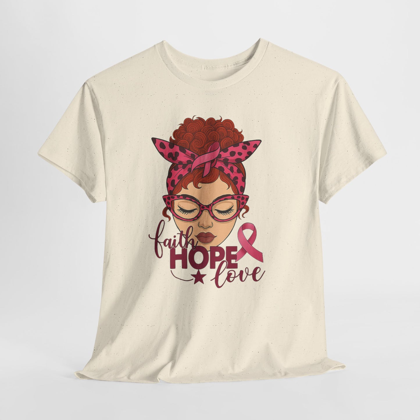 Hope, Faith & Love: Pink Ribbon Awareness Tee